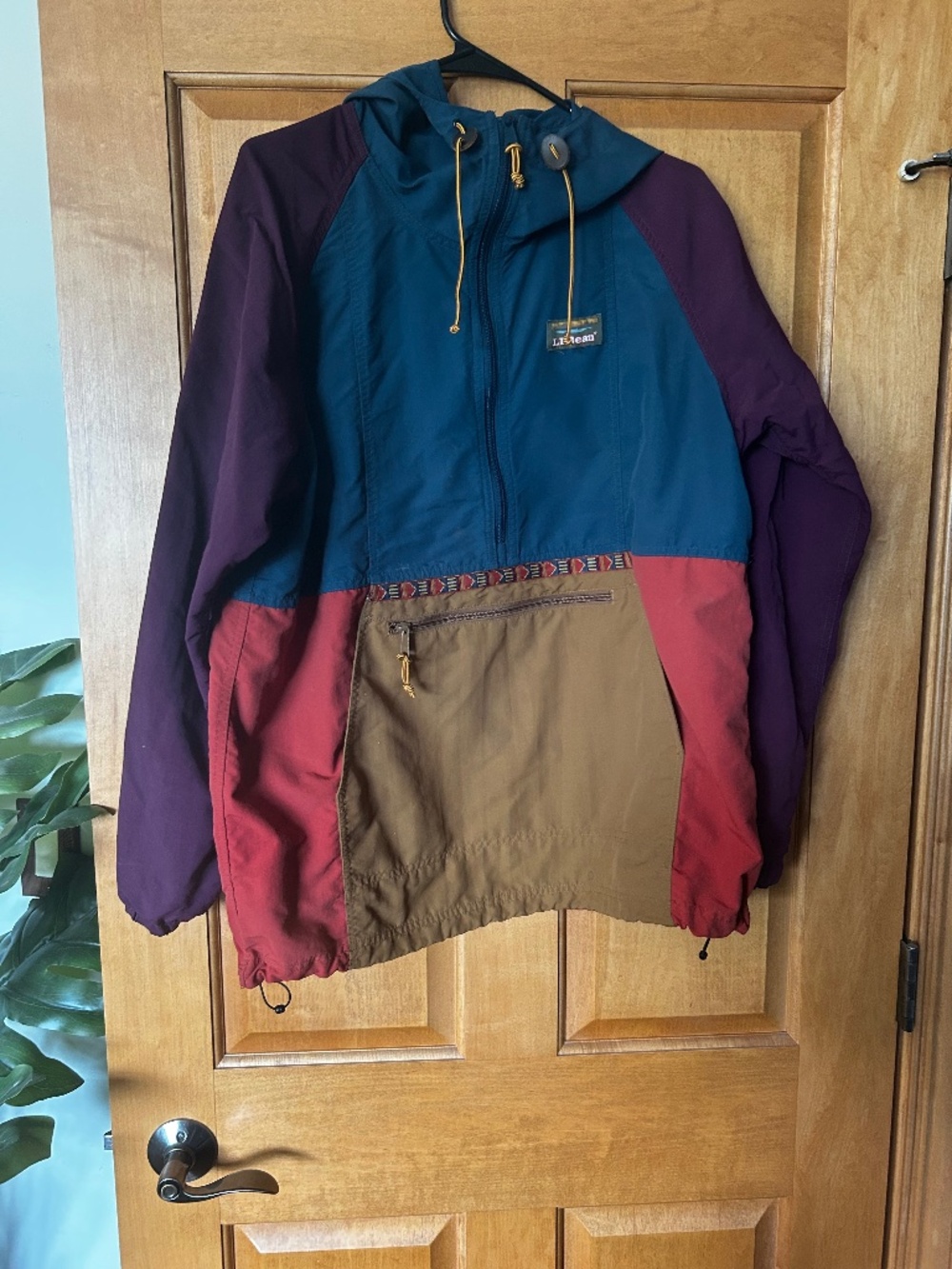 L.L. Bean colorblock anorak windbreaker